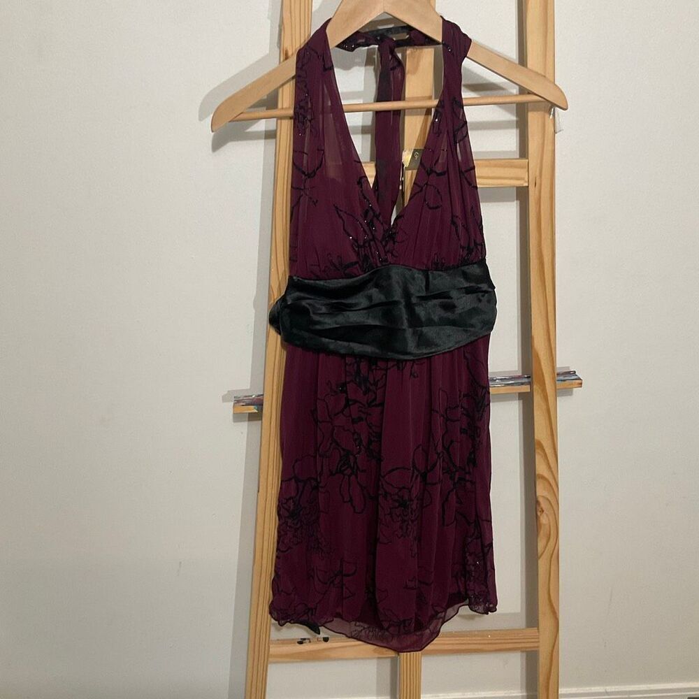 Speechless halter dress, purple/Burgundy,size large